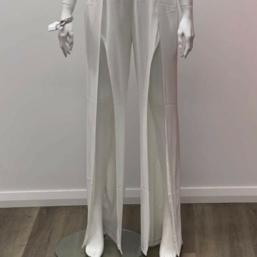 MESHKI Livia Split Leg White Strapless Jumpsuit NWT - Picture 10 of 13
